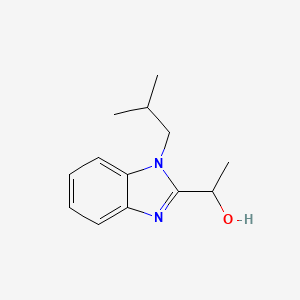 molecular formula C13H18N2O B2667770 1-[1-(2-Methylpropyl)benzimidazol-2-yl]ethanol CAS No. 305347-56-2