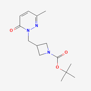 molecular formula C14H21N3O3 B2667771 Tert-butyl 3-[(3-methyl-6-oxopyridazin-1-yl)methyl]azetidine-1-carboxylate CAS No. 2379978-48-8