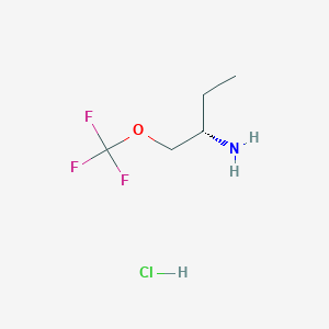 molecular formula C5H11ClF3NO B2667775 (2S)-1-(Trifluoromethoxy)butan-2-amine;hydrochloride CAS No. 2305202-82-6