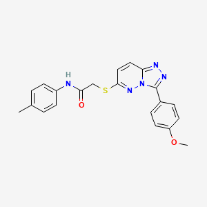 molecular formula C21H19N5O2S B2667777 2-((3-(4-methoxyphenyl)-[1,2,4]triazolo[4,3-b]pyridazin-6-yl)thio)-N-(p-tolyl)acetamide CAS No. 852376-27-3