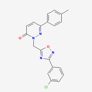 2-((3-(3-chlorophenyl)-1,2,4-oxadiazol-5-yl)methyl)-6-(p-tolyl)pyridazin-3(2H)-one