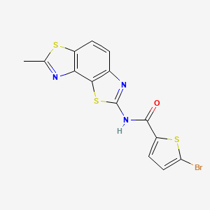 molecular formula C14H8BrN3OS3 B2667793 5-bromo-N-(7-methyl-[1,3]thiazolo[5,4-e][1,3]benzothiazol-2-yl)thiophene-2-carboxamide CAS No. 394227-78-2