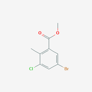 molecular formula C9H8BrClO2 B2667798 Methyl 5-bromo-3-chloro-2-methylbenzoate CAS No. 1522778-35-3