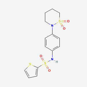 N-[4-(1,1-dioxo-1lambda6,2-thiazinan-2-yl)phenyl]thiophene-2-sulfonamide