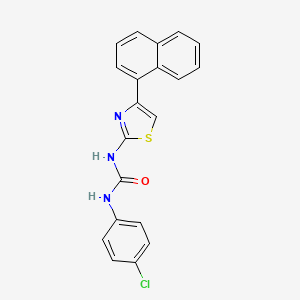 molecular formula C20H14ClN3OS B2667809 N-(4-chlorophenyl)-N'-[4-(1-naphthyl)-1,3-thiazol-2-yl]urea CAS No. 52968-07-7
