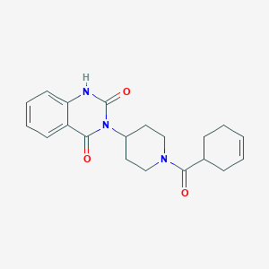 molecular formula C20H23N3O3 B2667813 3-(1-(cyclohex-3-enecarbonyl)piperidin-4-yl)quinazoline-2,4(1H,3H)-dione CAS No. 2034260-73-4