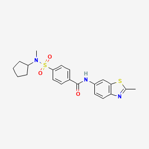 4-(N-cyclopentyl-N-methylsulfamoyl)-N-(2-methylbenzo[d]thiazol-6-yl)benzamide