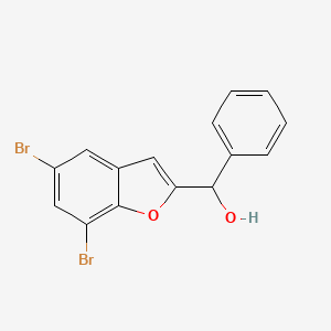 molecular formula C15H10Br2O2 B2667828 (5,7-Dibromo-1-benzofuran-2-yl)(phenyl)methanol CAS No. 83806-48-8