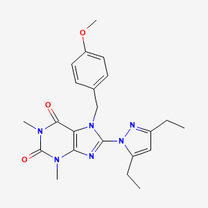 8-(3,5-diethyl-1H-pyrazol-1-yl)-7-(4-methoxybenzyl)-1,3-dimethyl-1H-purine-2,6(3H,7H)-dione