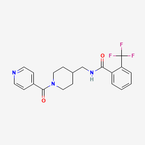 N-((1-isonicotinoylpiperidin-4-yl)methyl)-2-(trifluoromethyl)benzamide