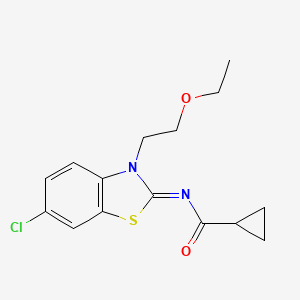 (Z)-N-(6-chloro-3-(2-ethoxyethyl)benzo[d]thiazol-2(3H)-ylidene)cyclopropanecarboxamide