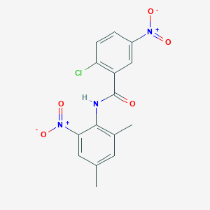 molecular formula C15H12ClN3O5 B2667852 2-chloro-N-(2,4-dimethyl-6-nitrophenyl)-5-nitrobenzamide CAS No. 313250-59-8