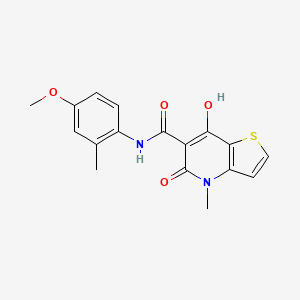 7-hydroxy-N-(4-methoxy-2-methylphenyl)-4-methyl-5-oxo-4,5-dihydrothieno[3,2-b]pyridine-6-carboxamide