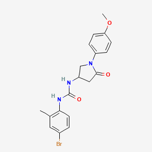 molecular formula C19H20BrN3O3 B2667861 1-(4-Bromo-2-methylphenyl)-3-[1-(4-methoxyphenyl)-5-oxopyrrolidin-3-yl]urea CAS No. 894031-55-1