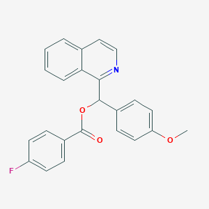 molecular formula C24H18FNO3 B2667862 Isoquinolin-1-yl(4-methoxyphenyl)methyl 4-fluorobenzoate CAS No. 385786-45-8