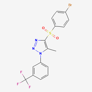 4-[(4-bromophenyl)sulfonyl]-5-methyl-1-[3-(trifluoromethyl)phenyl]-1H-1,2,3-triazole