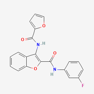 N-(3-fluorophenyl)-3-(furan-2-carboxamido)benzofuran-2-carboxamide