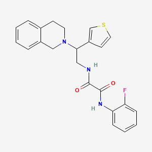 N1-(2-(3,4-dihydroisoquinolin-2(1H)-yl)-2-(thiophen-3-yl)ethyl)-N2-(2-fluorophenyl)oxalamide