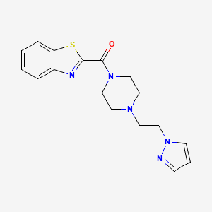 (4-(2-(1H-pyrazol-1-yl)ethyl)piperazin-1-yl)(benzo[d]thiazol-2-yl)methanone