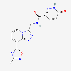 N-((8-(3-methyl-1,2,4-oxadiazol-5-yl)-[1,2,4]triazolo[4,3-a]pyridin-3-yl)methyl)-6-oxo-1,6-dihydropyridazine-3-carboxamide