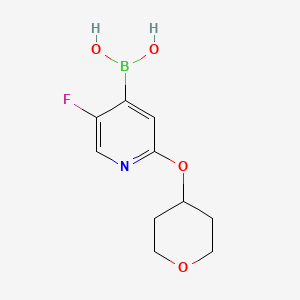 molecular formula C10H13BFNO4 B2667879 [5-Fluoro-2-(oxan-4-yloxy)pyridin-4-yl]boronic acid CAS No. 2129628-93-7