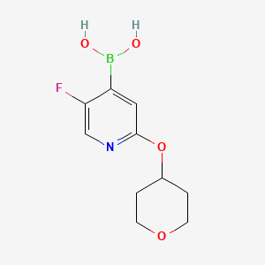 molecular formula C10H13BFNO4 B2667879 [5-氟-2-(氧杂环丁-4-基氧基)吡啶-4-基]硼酸 CAS No. 2129628-93-7