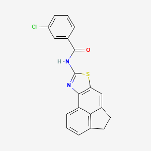 molecular formula C20H13ClN2OS B2667883 3-chloro-N-(4,5-dihydroacenaphtho[5,4-d]thiazol-8-yl)benzamide CAS No. 477325-66-9