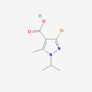 molecular formula C8H11BrN2O2 B2667889 3-Bromo-5-methyl-1-propan-2-ylpyrazole-4-carboxylic acid CAS No. 1946823-43-3