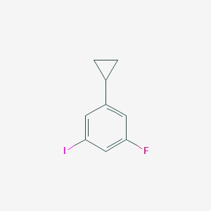 molecular formula C9H8FI B2667890 1-Cyclopropyl-3-fluoro-5-iodobenzene CAS No. 2567504-79-2