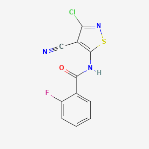 N-(3-chloro-4-cyano-1,2-thiazol-5-yl)-2-fluorobenzamide