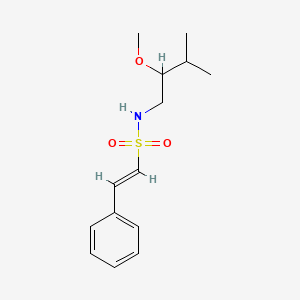 molecular formula C14H21NO3S B2667906 (E)-N-(2-Methoxy-3-methylbutyl)-2-phenylethenesulfonamide CAS No. 1385620-42-7