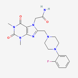 2-(8-{[4-(2-fluorophenyl)piperazin-1-yl]methyl}-1,3-dimethyl-2,6-dioxo-1,2,3,6-tetrahydro-7H-purin-7-yl)acetamide