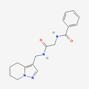 N-(2-oxo-2-(((4,5,6,7-tetrahydropyrazolo[1,5-a]pyridin-3-yl)methyl)amino)ethyl)benzamide