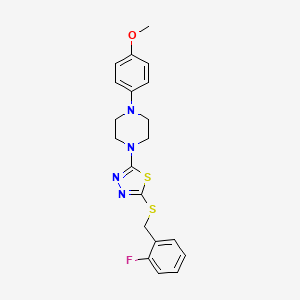 2-((2-Fluorobenzyl)thio)-5-(4-(4-methoxyphenyl)piperazin-1-yl)-1,3,4-thiadiazole