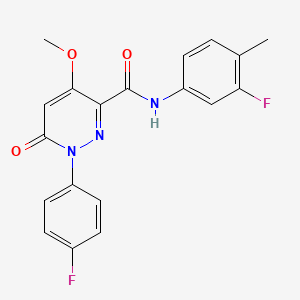 N-(3-fluoro-4-methylphenyl)-1-(4-fluorophenyl)-4-methoxy-6-oxopyridazine-3-carboxamide