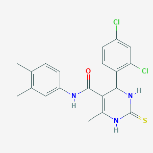 4-(2,4-dichlorophenyl)-N-(3,4-dimethylphenyl)-6-methyl-2-sulfanylidene-3,4-dihydro-1H-pyrimidine-5-carboxamide