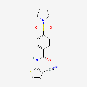 N-(3-cyanothiophen-2-yl)-4-pyrrolidin-1-ylsulfonylbenzamide
