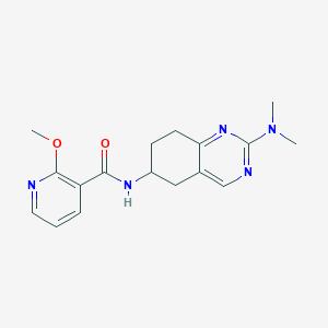 molecular formula C17H21N5O2 B2667926 N-[2-(二甲胺基)-5,6,7,8-四氢喹唑啉-6-基]-2-甲氧吡啶-3-甲酰胺 CAS No. 2097861-19-1