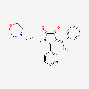 molecular formula C23H25N3O4 B2667937 4-benzoyl-3-hydroxy-1-(3-morpholinopropyl)-5-(pyridin-3-yl)-1H-pyrrol-2(5H)-one CAS No. 380555-34-0