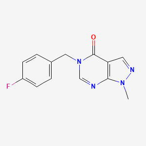 molecular formula C13H11FN4O B2667949 5-[(4-Fluorophenyl)methyl]-1-methylpyrazolo[3,4-d]pyrimidin-4-one CAS No. 2310012-68-9