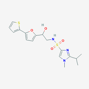 N-{2-hydroxy-2-[5-(thiophen-2-yl)furan-2-yl]ethyl}-1-methyl-2-(propan-2-yl)-1H-imidazole-4-sulfonamide