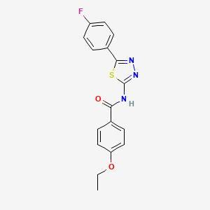 molecular formula C17H14FN3O2S B2667953 4-ethoxy-N-[5-(4-fluorophenyl)-1,3,4-thiadiazol-2-yl]benzamide CAS No. 391228-05-0