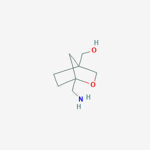 molecular formula C8H15NO2 B2667959 [1-(Aminomethyl)-2-oxabicyclo[2.2.1]heptan-4-yl]methanol CAS No. 2260936-41-0