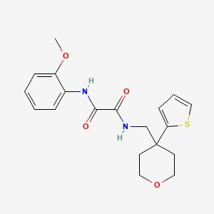 molecular formula C19H22N2O4S B2667964 N1-(2-甲氧基苯基)-N2-((4-(噻吩-2-基)四氢-2H-吡喃-4-基)甲基)草酰胺 CAS No. 1091444-83-5