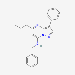 N-benzyl-3-phenyl-5-propylpyrazolo[1,5-a]pyrimidin-7-amine