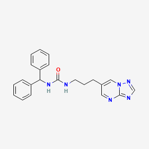 molecular formula C22H22N6O B2667983 1-(3-([1,2,4]三唑并[1,5-a]嘧啶-6-基)丙基)-3-苯基脲 CAS No. 1903528-36-8