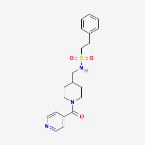 N-((1-isonicotinoylpiperidin-4-yl)methyl)-2-phenylethanesulfonamide