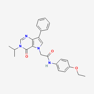 molecular formula C25H26N4O3 B2667988 1-(6-{[2-(cyclopentylamino)-2-oxoethyl]thio}pyridazin-3-yl)-N-propylpiperidine-4-carboxamide CAS No. 1251698-00-6