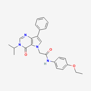 N-(4-ethoxyphenyl)-2-[4-oxo-7-phenyl-3-(propan-2-yl)-3H,4H,5H-pyrrolo[3,2-d]pyrimidin-5-yl]acetamide