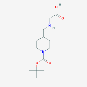molecular formula C13H24N2O4 B2667995 4-[(羧甲基氨基)-甲基]-哌啶-1-甲酸叔丁基酯 CAS No. 1353983-45-5